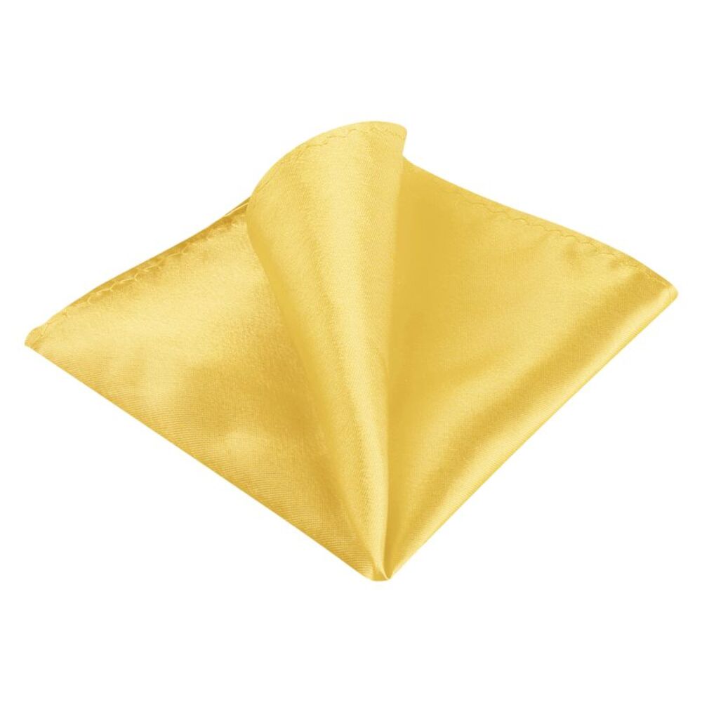 Men's Pocket Squares Handkerchiefs Solid Color One Size Light Yellow